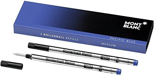 2Pac Set X Original Mont Blanc Rollerball Refills -Pack of 2 -Blue Color Ink /Medium Point