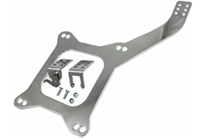 PIRATE MFG Chrome Carburetor Linkage Plate Square Carb Bracket Throttle Return Holley AFB