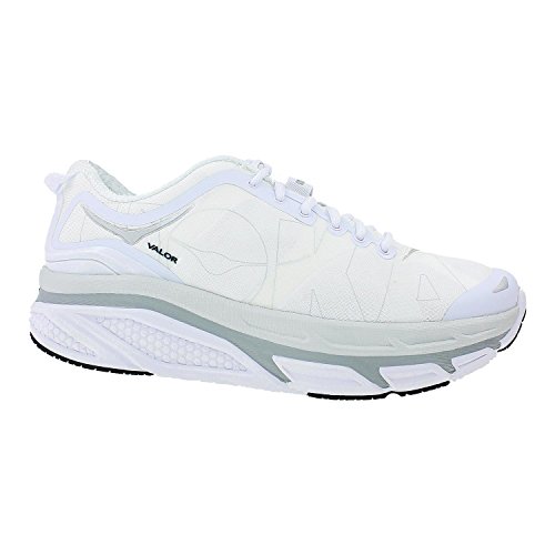 Hoka One One Valor Mens White Mesh Athletic Lace Up Running Shoes 10