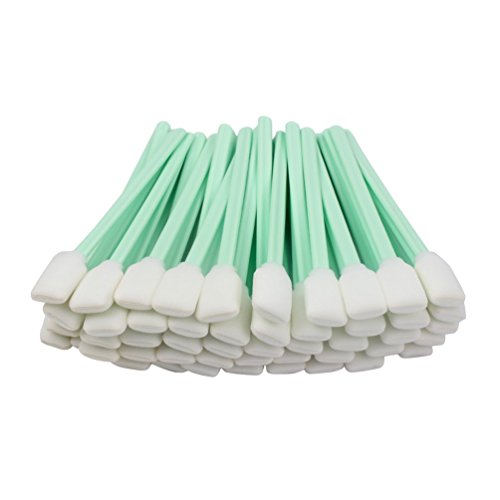 Rebecca online swabs 100pcs 5.1″ Square Rectangle Foam Cleaning Swab Sticks For Solvent Format Inkjet Printer Roland Optical Equipment