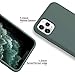ORNARTO Compatible with iPhone 11 Pro MAX Liquid Silicone Case 6.5 inch, Slim Liquid Silicone Case with Open Bottom Style Soft Gel Rubber Cover - Pine Green