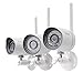 Funlux Wireless Security Camera System (3 Pack), Smart Home HD Indoor Outdoor WiFi IP Cameras with Night Vision, Cloud Service Available (Renewed)