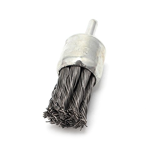 1" Wire Knot End Brush Stainless Steel with 1/4" Shank For Die Grinder Drill 2Pcs