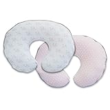 Boppy Pillow Slipcover, Pink Organic Birds and Hearts