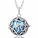 EUDORA Harmony Bola Endless Love Locket Pandent Necklace 20mm Musical Chime Ball & 30'' Chain Dodger Blue