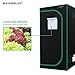 MAXSISUN 3×3 Grow Tent 600D Mylar Hydroponic Indoor Plants Growing Tent with Observation Window and Floor Tray 36x36x72 Grow Cabinet for 4 Plantsthumb 4