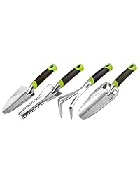 Radius Jardín 31501 Dig 4-Piece Herramienta de mano Jardinería Set, Azul, Verde
