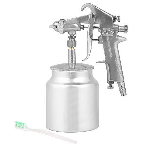 Spray Paint Gun Pneumatic Paint Gun F-75S 1.5mm Nozzle 750ml Feeding Pot, Lightweight, Easy Spraying and Delicate Painting