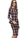 MakeMeChic Women's Plaid Dress Wear to Work Bodycon Pencil Dress Blue L