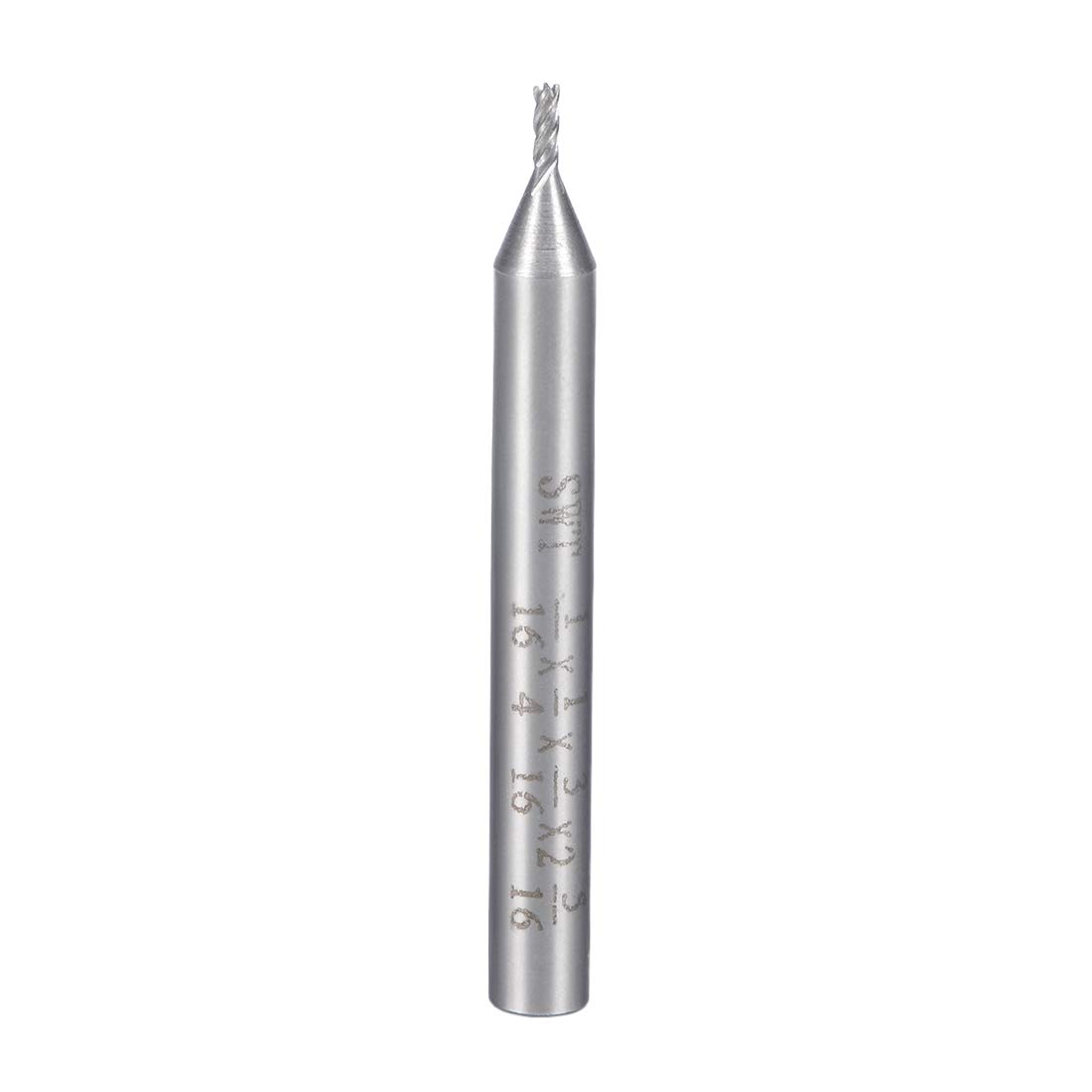 sourcingmap 1/16" Cutting HSS-AL Spiral Drill Bit Straight End Mill Cutter 4 Flute with 1/4" Shank