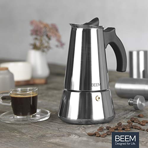 BEEM ESPRESSOMAKER Espressokocher - 6 Tassen | Kaffeekocher | Induktion geeignet | Edelstahl | 200-300 ml Mokka… – Bild 7
