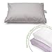 Sleep Yoga Dual Position Neck Design, Hypoallergenic, Ergonomically Designed Cervical Pillow to Help Improve Posture, Flexibility, and Sleep Quality, Medium Soft, White