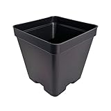 4 Inch Press Fit Flower Pots - Made in USA - Premium Quality, Reusable, Recyclable - Garden, Greenhouse, Hydroponics, Seed Starting (Actual Dimensions 3.5