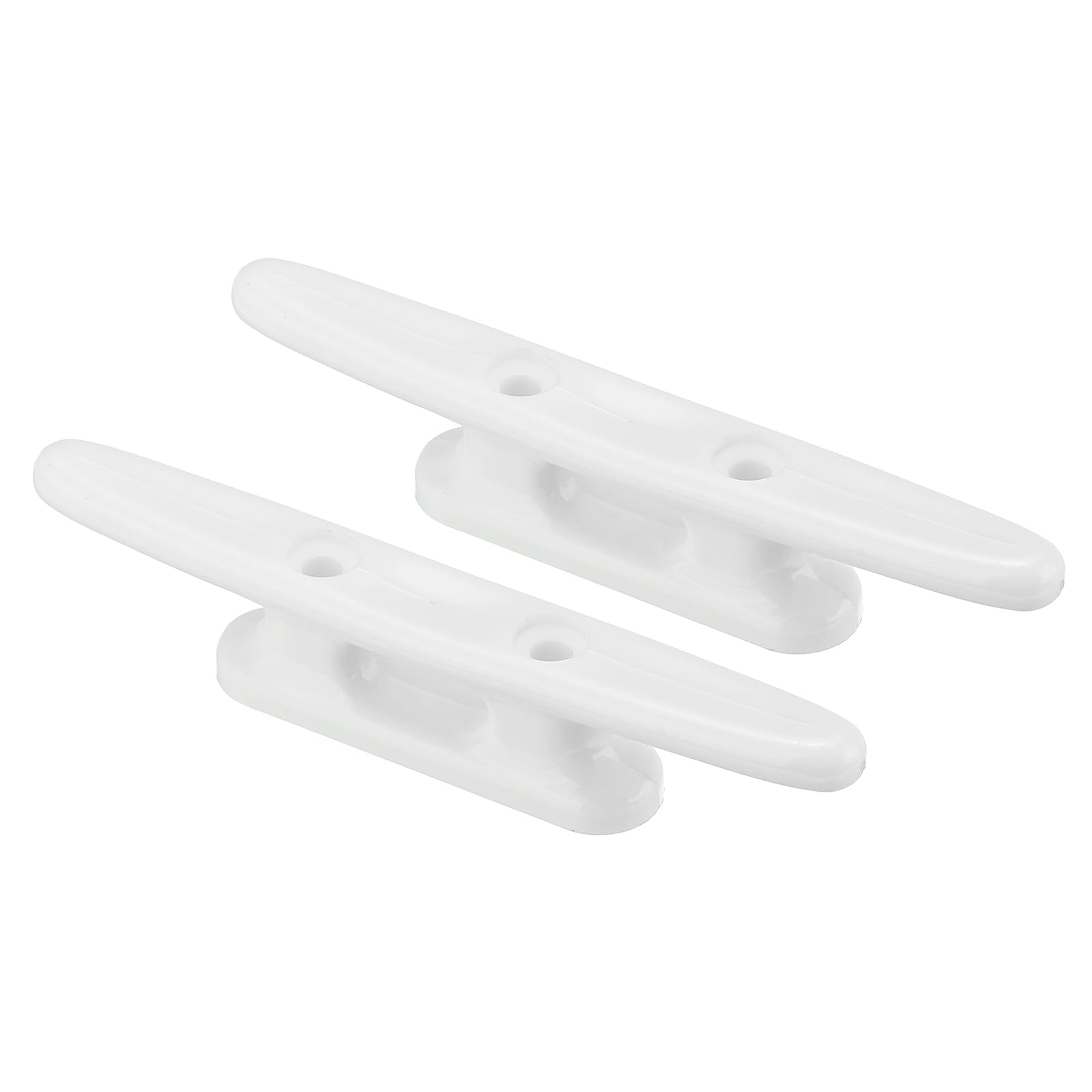 PATIKIL 4 Inch Nylon Boat Dock Cleat 2 Pack Kayak Small Rope Tie Cleat Dock for Marine Deck Boats Canoes Kayaks, Decor, White