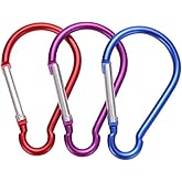 5Pcs Carabiner Clip 4 inch Aluminum Carabiner Clip Big Spring Snap Key Chain Hook Caribeaner for Durable Carabeaner Keychain Clip Great for Keychains and Gear Organization Accessory Outdoor