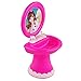 FairyStar Cute Wash-Basin Toilet Set Plastic Bathroom Toilet Sink Mirror Set For Barbie Dolls Kids Gift (Style Color Random)