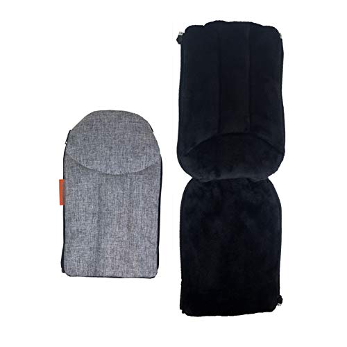 liuliuby CozyMitts – Weatherproof Stroller Hand Muff/Stroller Warmer Gloves for Freezing Winter – Universal Fit (Heather Gray)