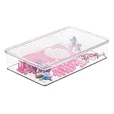mDesign Kids/Baby Toy Storage Box, for Action Figures, Cars, Crayons, Puzzles - 10.75