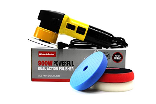 Maxshine M8S Dual Action/DA Polisher with Foam Pads Kit: 900W, Orbit Diameter Size: 8mm (Yellow)