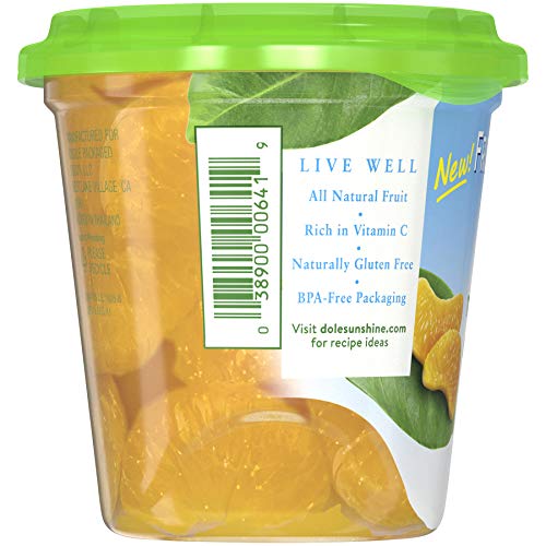 Dole Fridge Packs, Mandarin Oranges in Fruit Juice, Clear Snap & Store Container, 15 Ounce (Pack