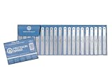 Precision Brand 19740 Steel Thickness Feeler Gage Poc-Kit Assortment, 1/2" Width, 5" Length, 20 Blades