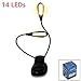 2020 Upgrade Version 14 LED, 2 Goosenecks Tubes, 2 Brightness, Eye-Care Book Light, Clip On Bed Reading Light, Music Stand Lamp, USB and Battery Operated, Perfect for Bookworms, Kids & Music Players