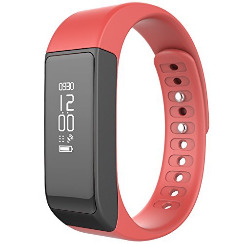Juboury I5 Plus Wireless Sports Fitness Tracker with Pedometer Sleep Monitoring and Calories Track(Red)