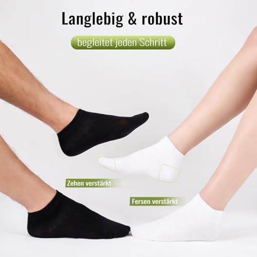 SukModen 12/24 Pairs Trainer Socks for Men and Women, Made of Bamboo, Anti-Odour, Breathable, Soft Half Socks, Thin Short Trainer Socks for Everyday, Leisure, Shopping and Home