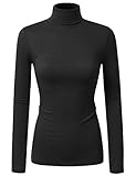 DRESSIS Women's Long Sleeve Turtleneck Top Pu (11 Colors)