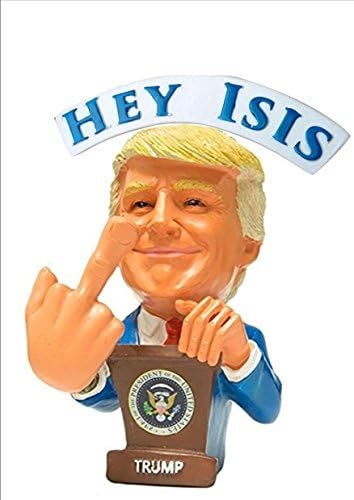 Donald Trump FU.. ISIS Bobble Middle Finger Bobblehead - FU.. ISIS & Make America Great Again by FU Trump Bobbles