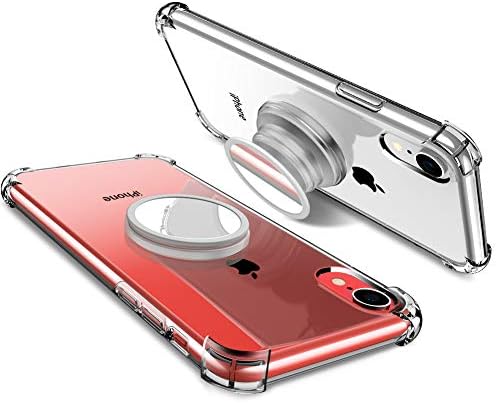 iPhone XR Case with Stand Clear Mirror Bumper Original Cover Protective Cases fit for Magnetic Mount Compatible with Apple 2018 iPhone 6.1 Inch for Women Men Girls Boys Students Best Gift
