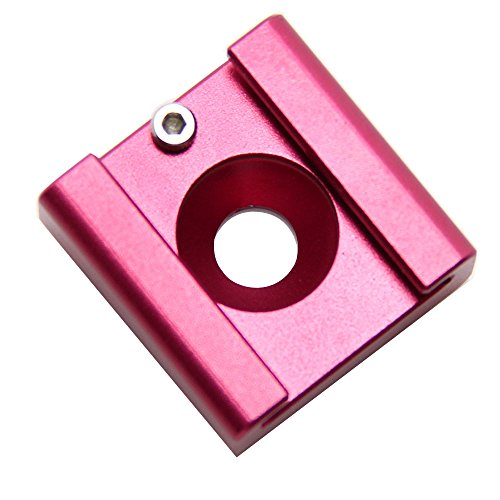 CAMVATE Cold Shoe Mount Adapter with 1/4"-20 Hole for Blackmagic Cinema Cameras(Red)