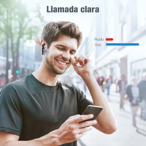 Auriculares Bluetooth Active Noise Cancelling, Auriculares inalámbricos con micrófono, Bluetooth 5.1 con reducción de Ruido ANC, IPX7, Toque Inteligente, 25 Horas de Funcionamiento
