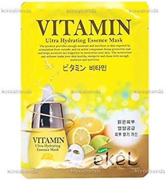 Ekel - 13 Variety Ultra Hydrating Essence Mask Sheets (6. Vitamin Mask 10 Sheets)