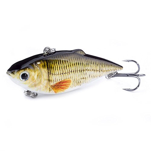 FOVONON Crankbaits Set Lure Fishing Hard Baits Swimbaits Boat Ocean Topwater Lures Kit Fishing Tackle Minnow Vib Set for Trout Bass Perch Fishing Lures with Box