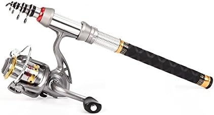 Top Quality Telescopic fishing Rod and Reel Set 99%Carbon Lure Fishing Rod Bass and Fishing Pole (2.1M/ 6.89 Ft)