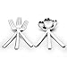Forks and Spoons Stainless Steel Flatware Set , Soraka 6-Piece Flatware Set ,7.4 Inch,luxurious packaging，Perfect gift
