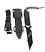 Dragon Squama Dive Knife - Tactical,Hunting,Survival Black Scuba Diving Sharp Blade Knives with Line Cutter,Razor Edge,ABS Sheath and Adjustable Leg Elastic Strap.(black ABS)