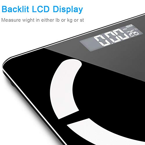 DishyKooker Blue-Tooth LCD Digital Smart Scale Body Weight Fat BMI Bone Analyzer APP Electronic Products for Gifts