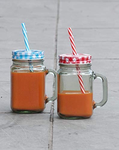 frosty jar with straw
