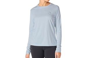 Carhartt Women's Force Sun Defender Lightweight Red Long-sleeve Graphic T-shirt, Medium, Regular Fit, Crew Neck, Long Sleeve
