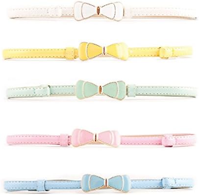 Women Slim Waist Belt with Cute Bowknot in Solid Colors