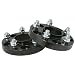 2pc 1" (25mm) Thick - Hubcentric 5x4.75 to 5x4.75 Wheel Spacers with Lip (70.5mm Bore, Metric 12x1.5 Studs/nuts) for Chevy Blazer Camaro Corvette S10 GMC S15 Jimmy Pontiac Trans Am Black