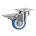 SPACECARE 2 Inches Caster Wheels, Heavy Duty Locking Casters with Brake Set of 4, 800Lbs with 360 Degree No Noise Swivel Plate Castors