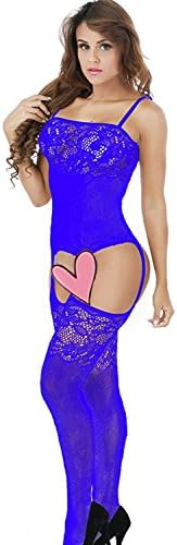 Women Sexy Lace Fishnet Lingerie Crotchless Bodysuit Bodystocking Sleepwear