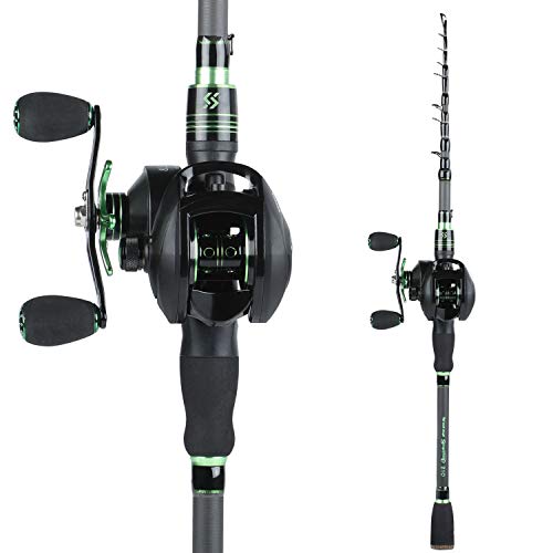 Sougayilang Casting Rod and Reel Combos with Telescopic Fishing Pole