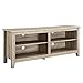 Walker Edison Wren Classic 4 Cubby TV Stand for TVs up to 65 Inches, 58 Inch, Natural