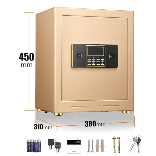 2.7 Cubic ft Steel Home Security Safe, Extra Large Heavy Duty Home Safe with Programmable Electronic Keypad Lock & Key, Digital Security Safe Box for Secure Documents, Jewelry, Valuables Money