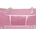Leisureland Large Beach Tote Bag, Top Zipper Boat Bag (Flamingo)