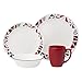 Corelle Livingware 32-Piece Dinnerware Set, Mosaic Red, Service for 8 (Two 16-Piece Sets)